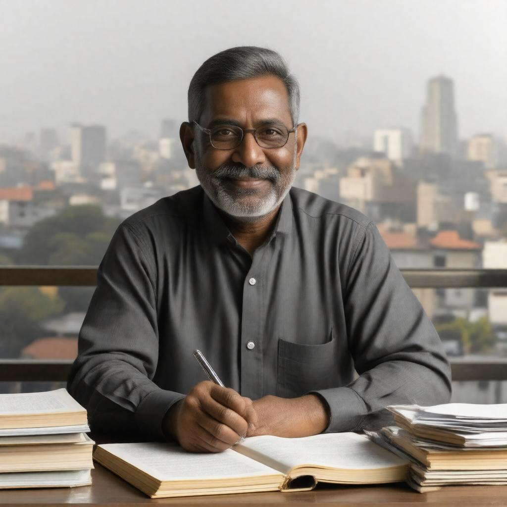 AI-created image of Dharamvir Bharati