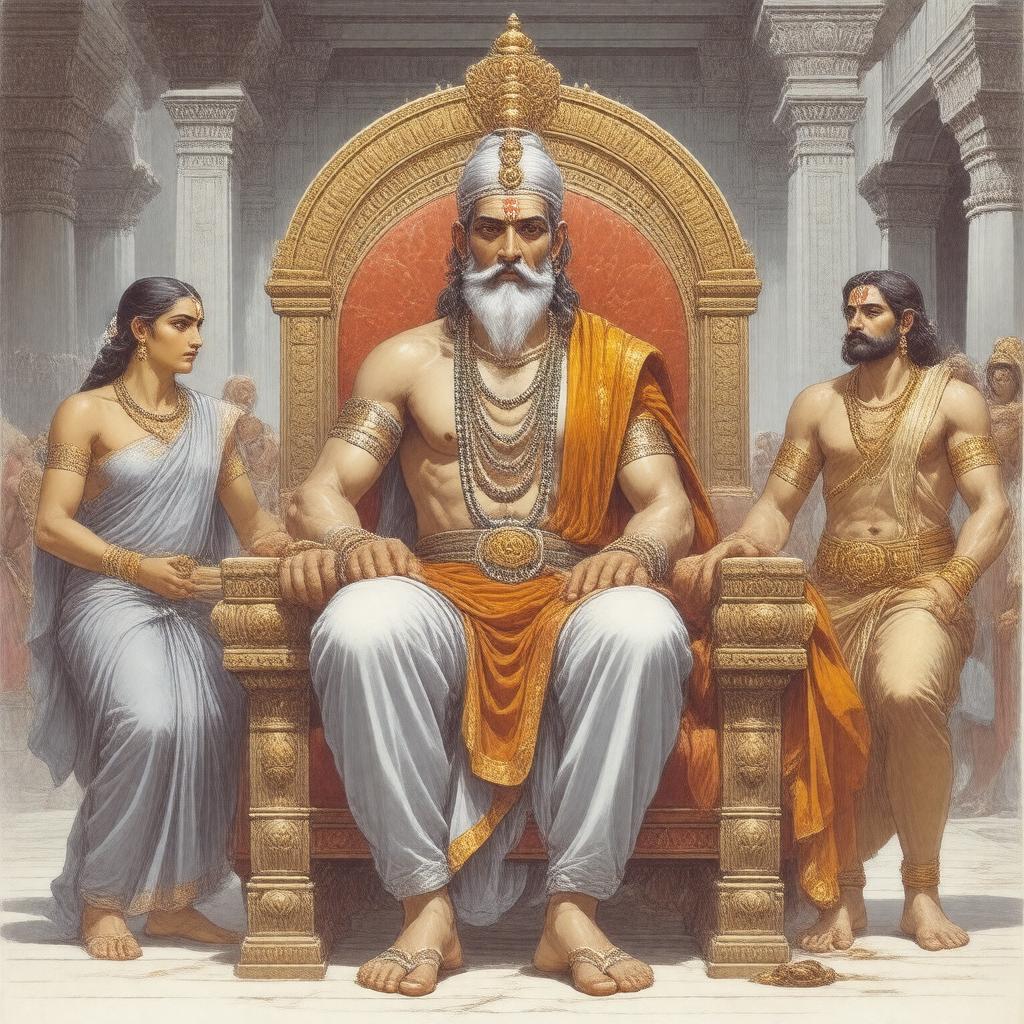 AI-created image of Dhritarashtra