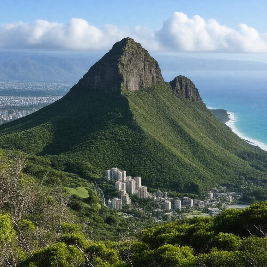 AI-created image of Diamond Head