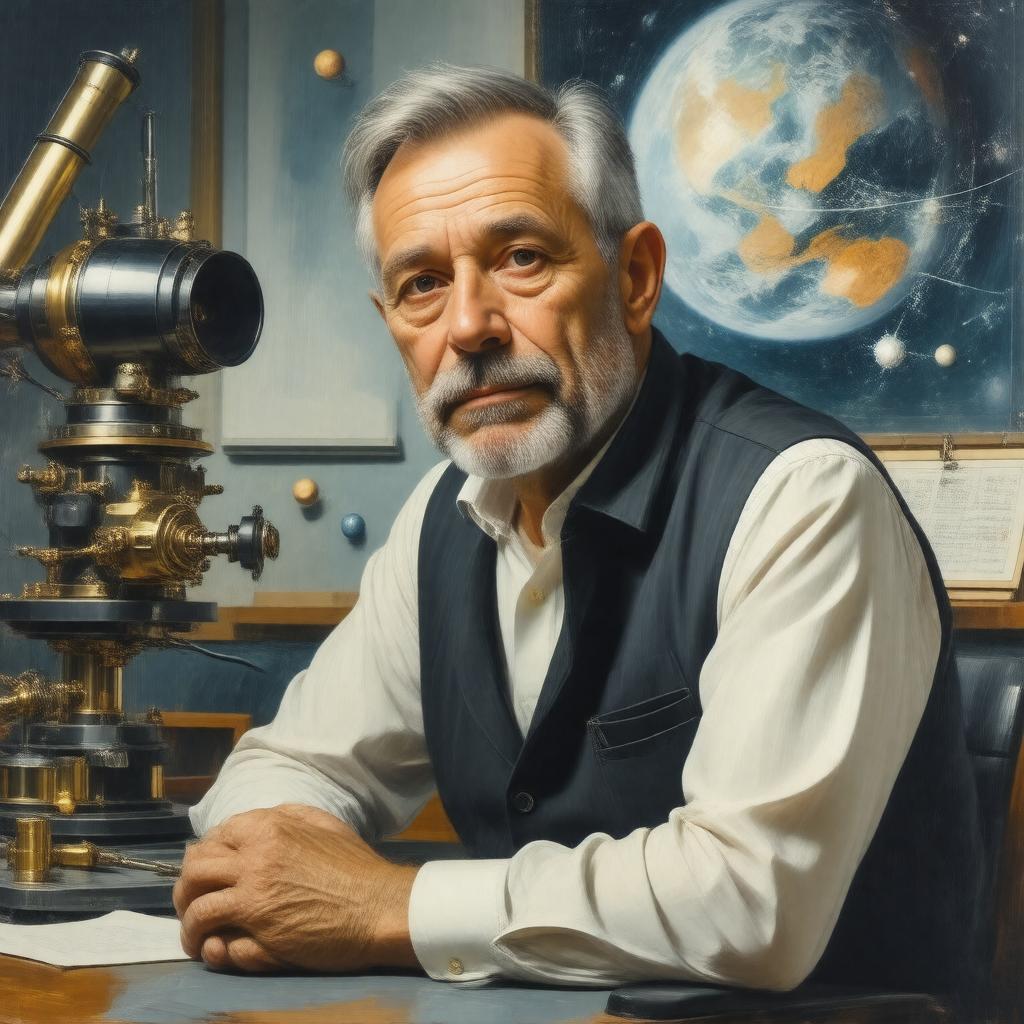 Click to view larger image AI-created image of Didier Queloz