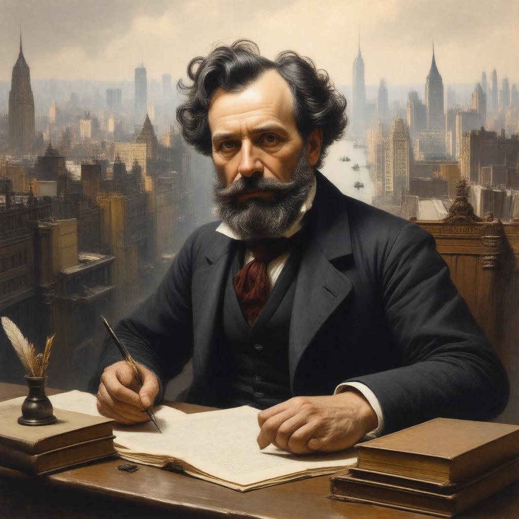 AI-created image of Diedrich Knickerbocker