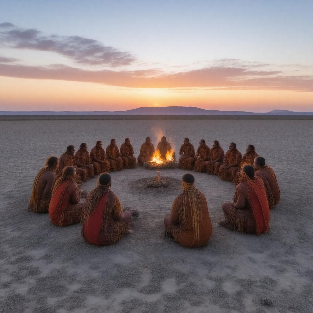 Click to view larger image AI-created image of Dieri people