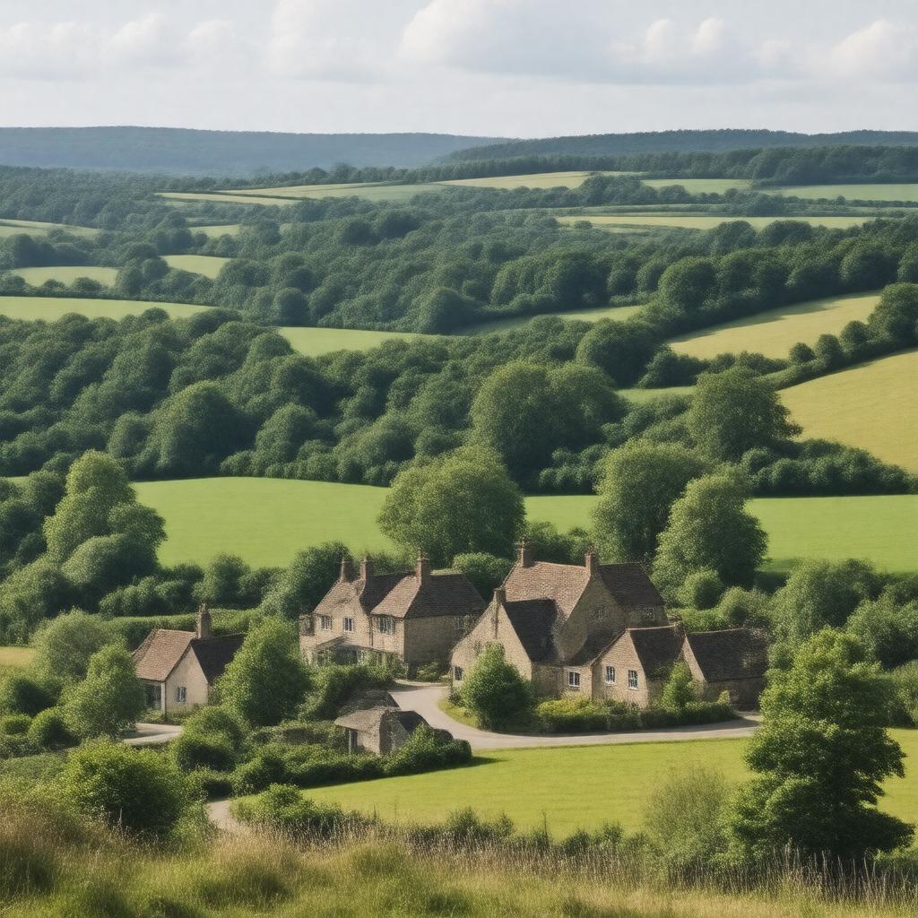 AI-created image of Dippenhall, Surrey, England