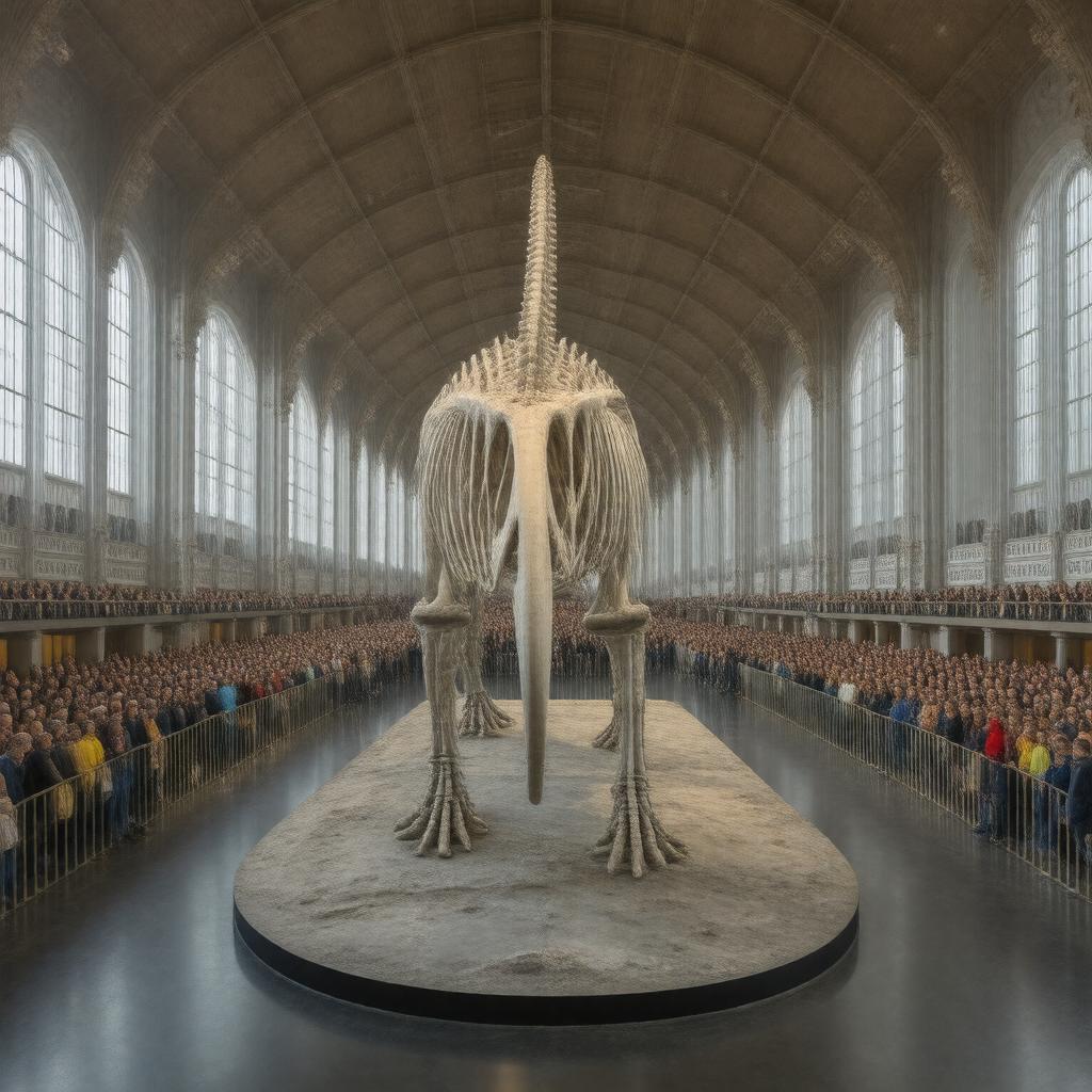 Click to view larger image AI-created image of Dippy the Diplodocus