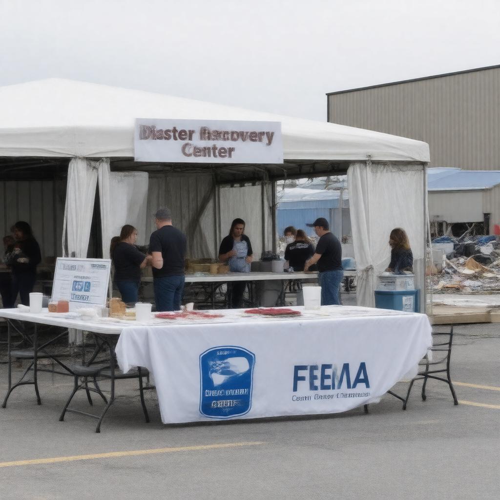 Click to view larger image AI-created image of Disaster Recovery Centers