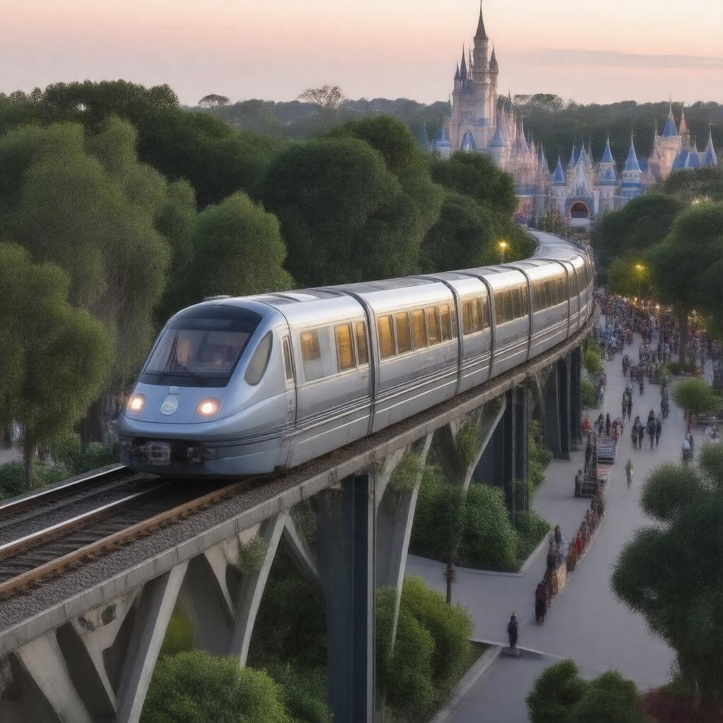AI-created image of Disneyland Monorail