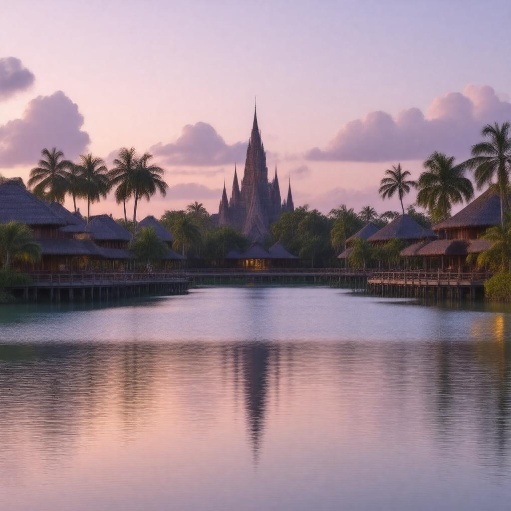 AI-created image of Disney's Polynesian Village Resort