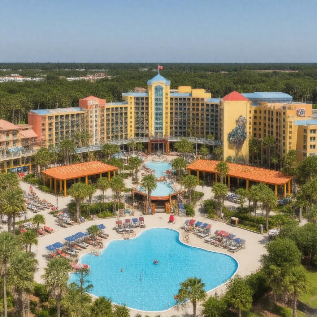 Click to view larger image AI-created image of Disney's Pop Century Resort