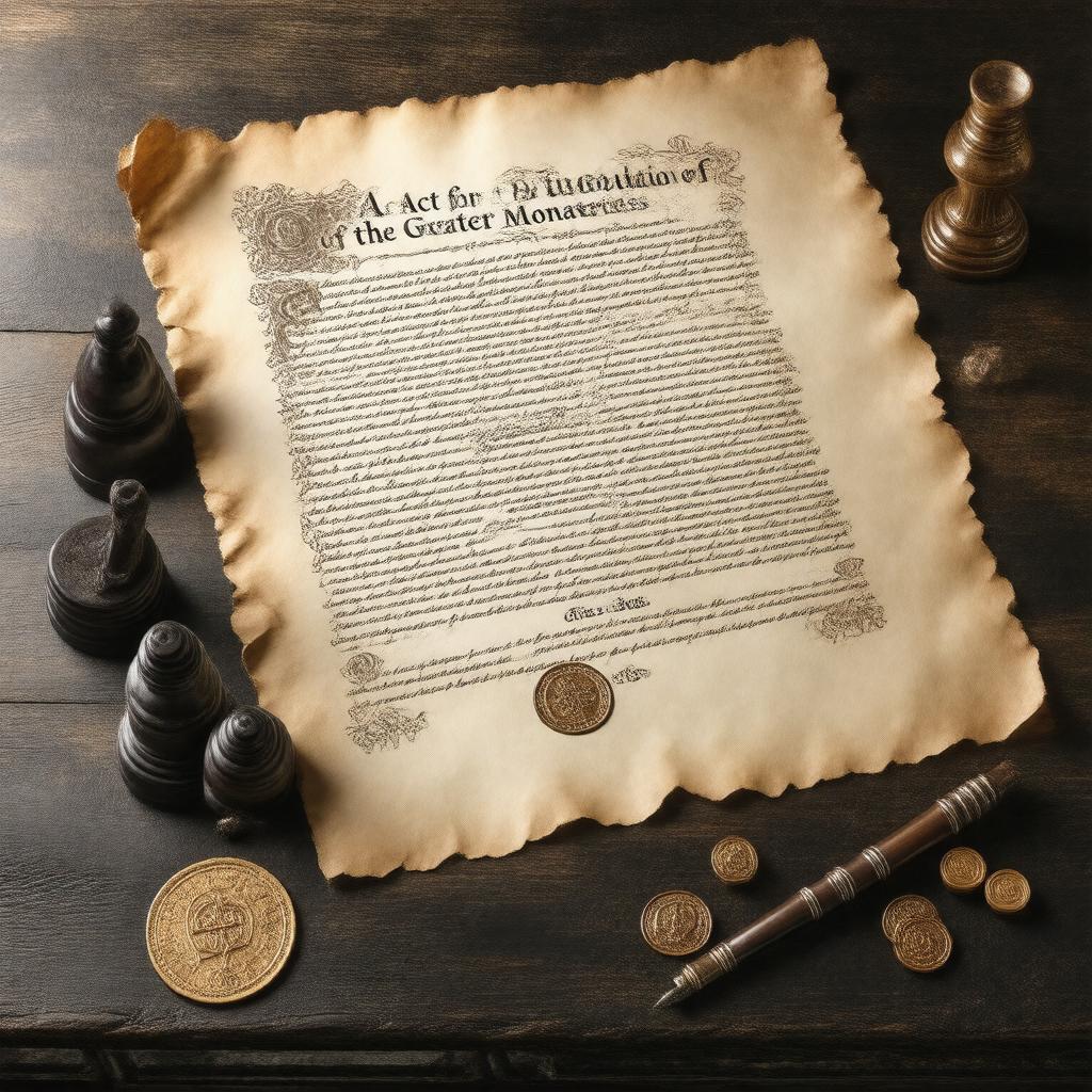 AI-created image of Dissolution of the Greater Monasteries Act 1539