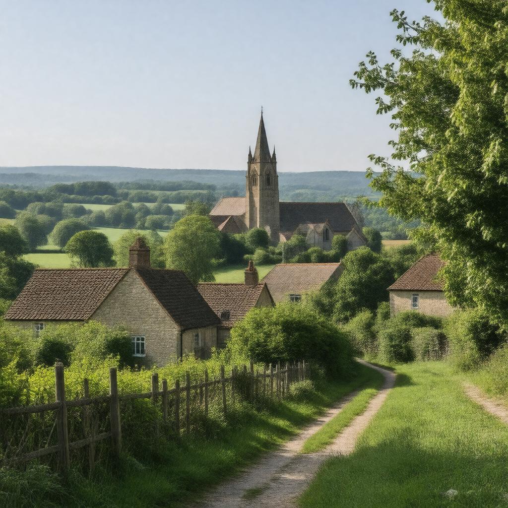 AI-created image of Ditchling, East Sussex, England