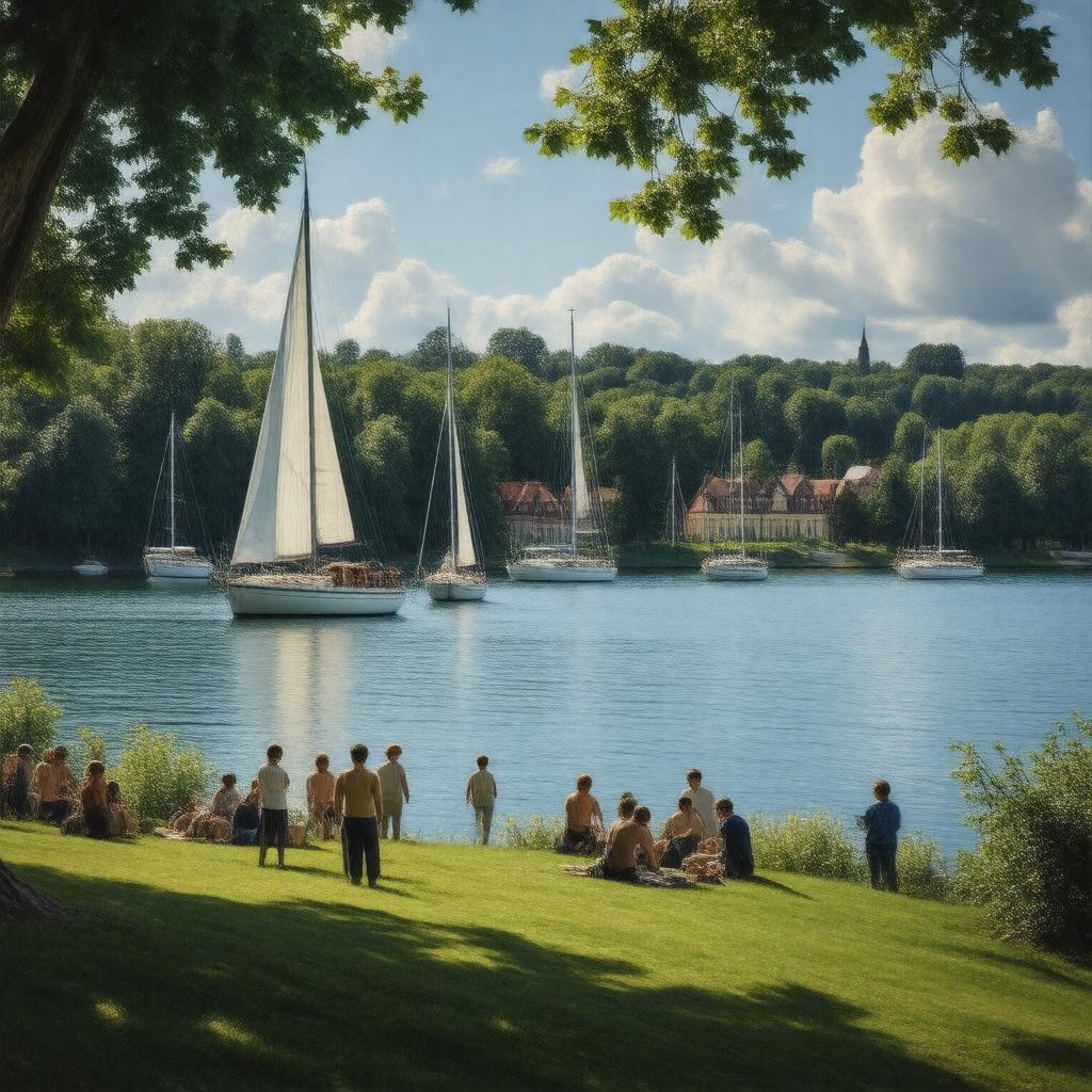 AI-created image of Djurgården island