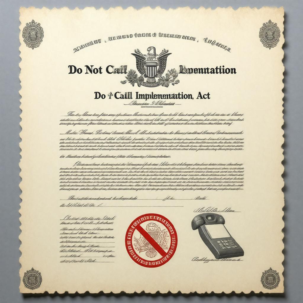 Click to view larger image AI-created image of Do Not Call Implementation Act