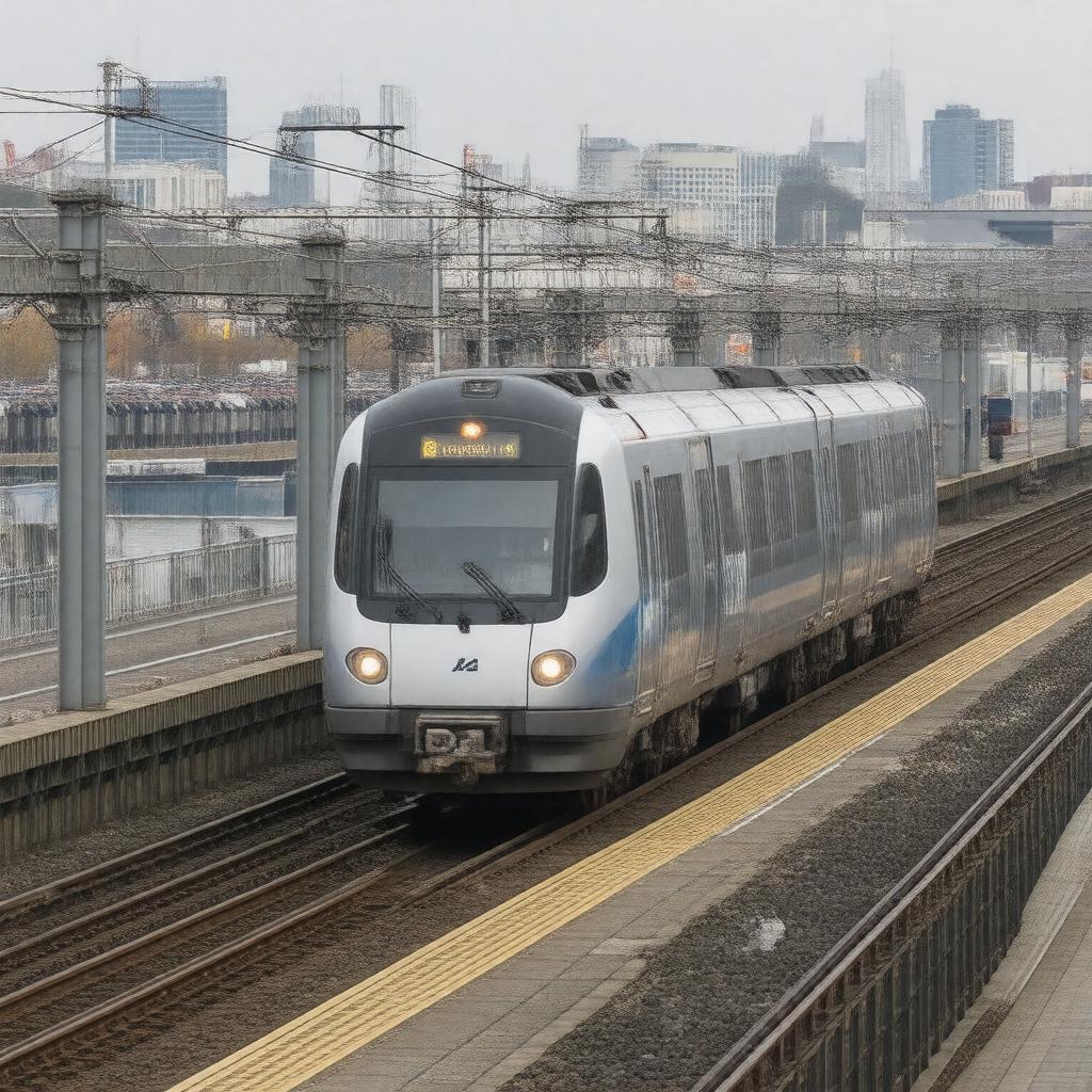 Click to view larger image AI-created image of Docklands Light Railway (DLR)