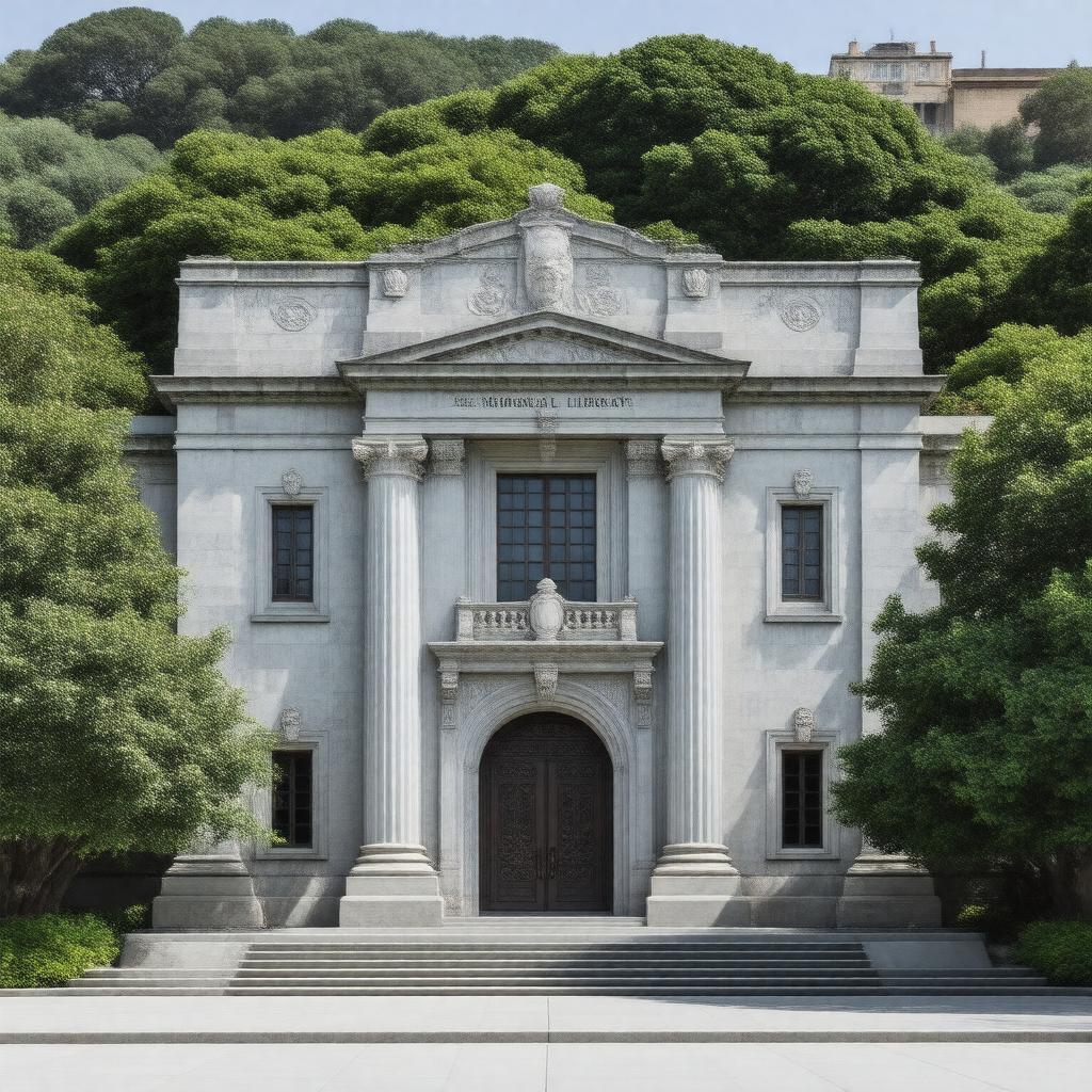 AI-created image of Doe Memorial Library