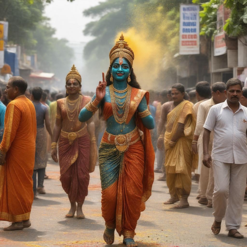 Click to view larger image AI-created image of Dol Jatra