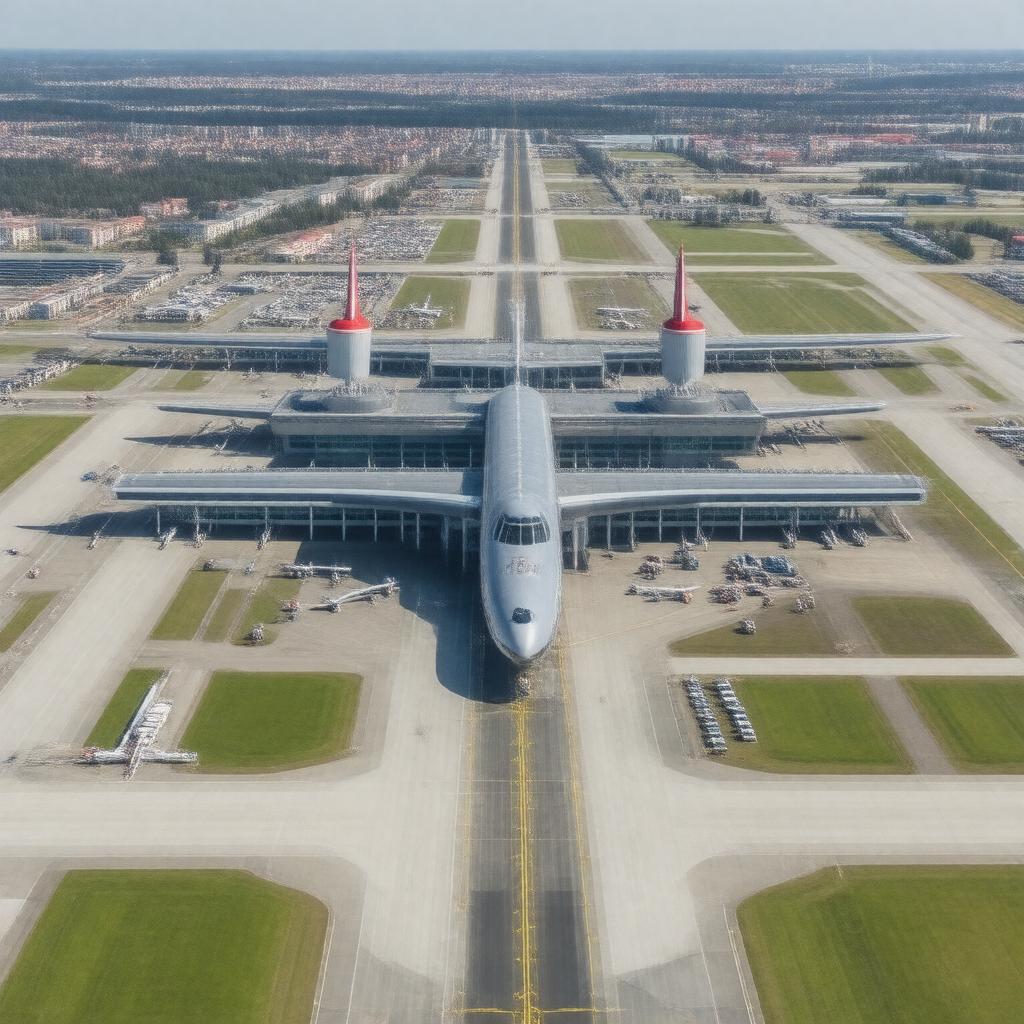 Click to view larger image AI-created image of Domodedovo International Airport