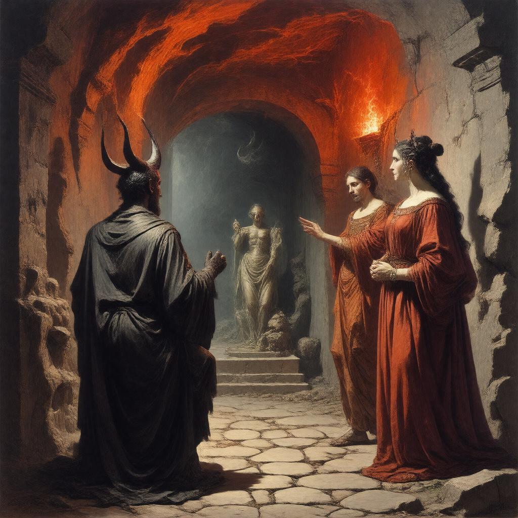 Click to view larger image AI-created image of Don Juan in Hell