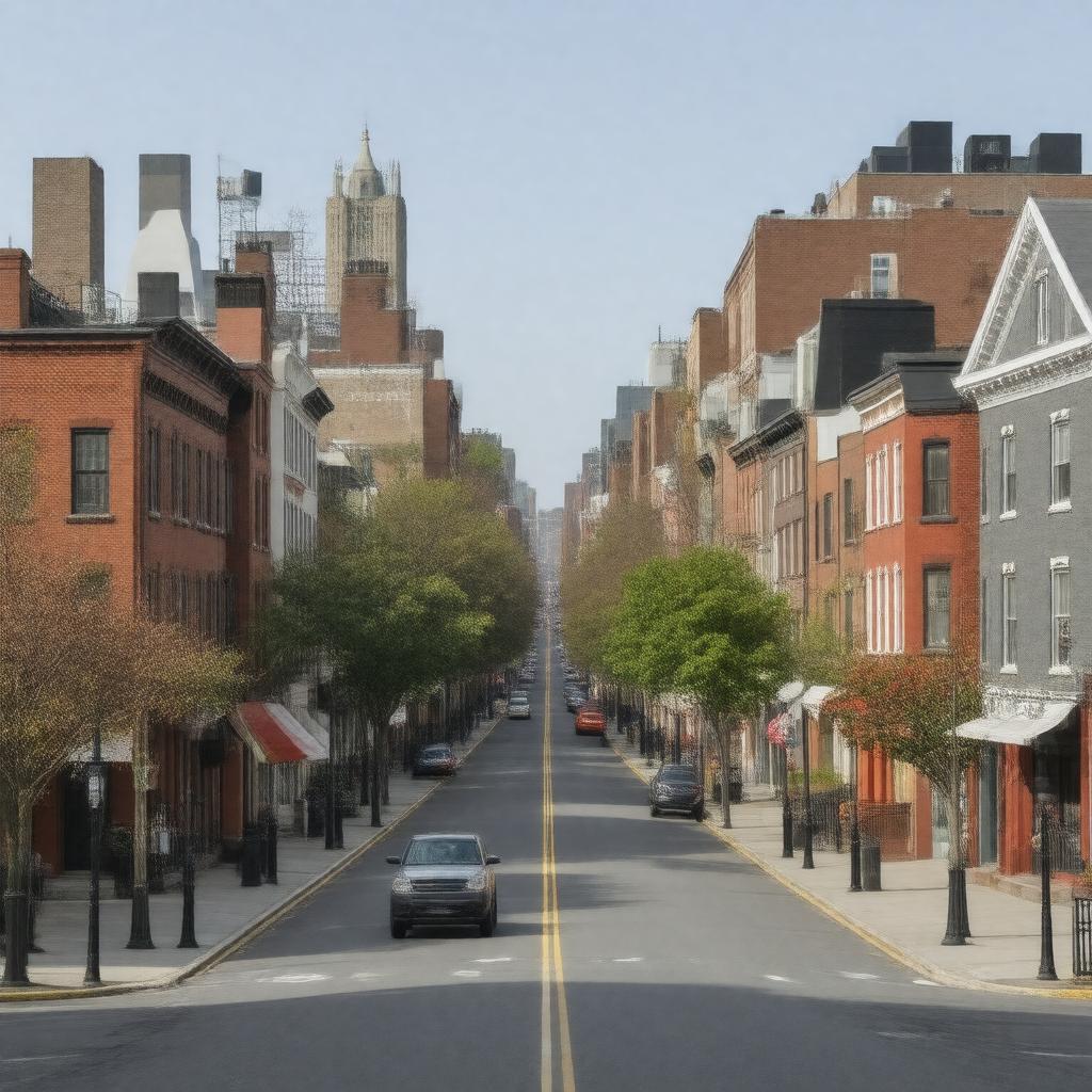 AI-created image of Dorchester, Massachusetts, United States