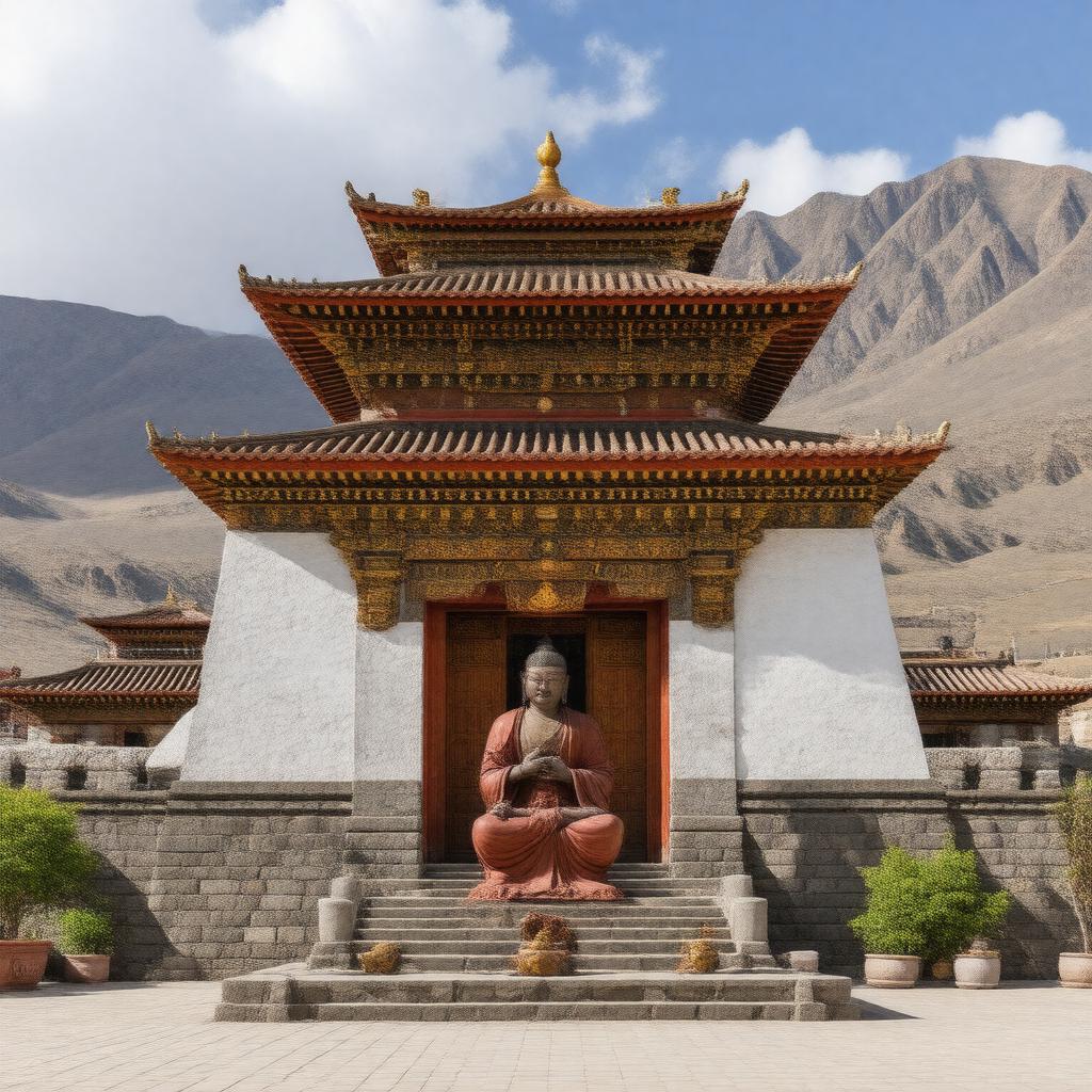 AI-created image of Dorje Drak Monastery