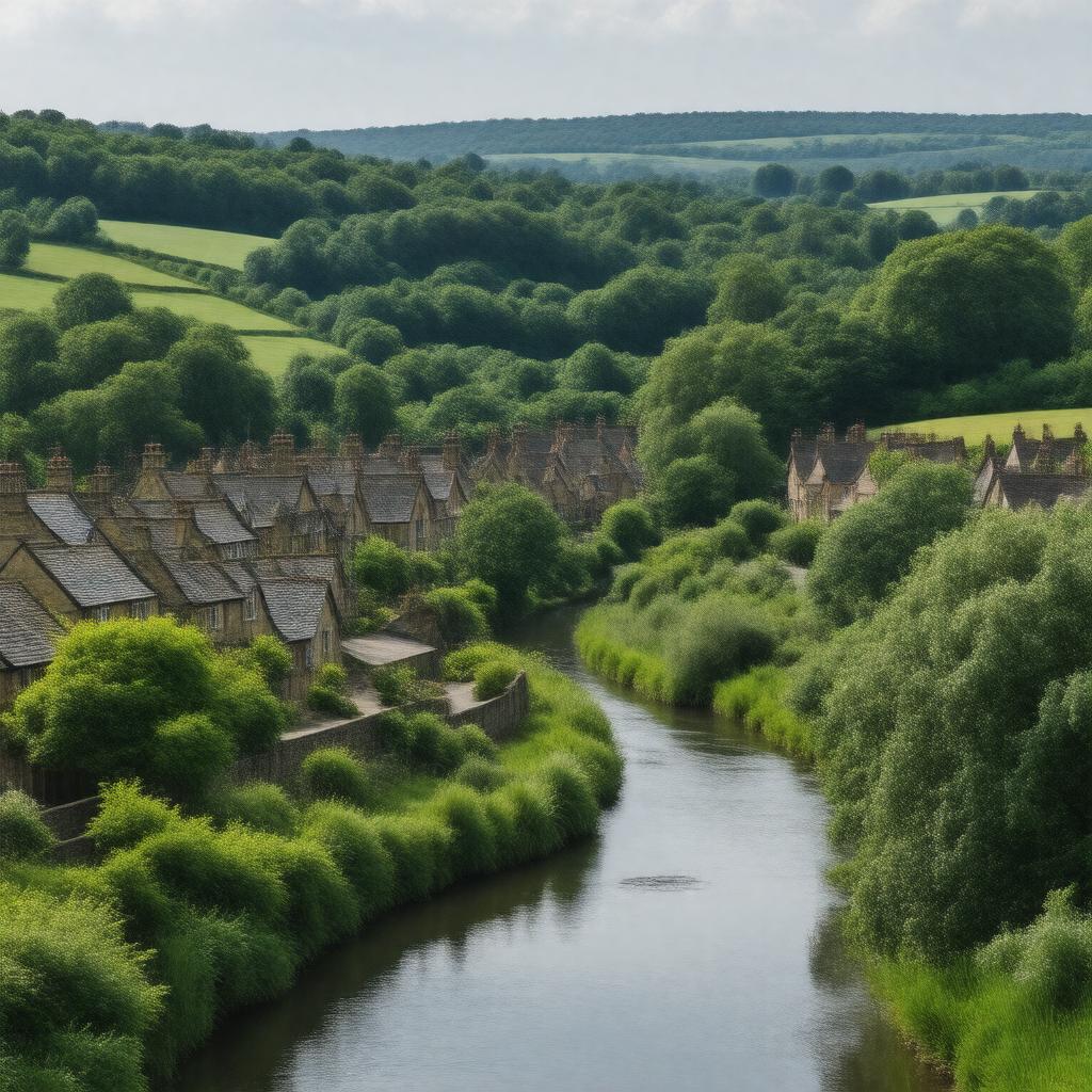 AI-created image of Dorking, Surrey, England