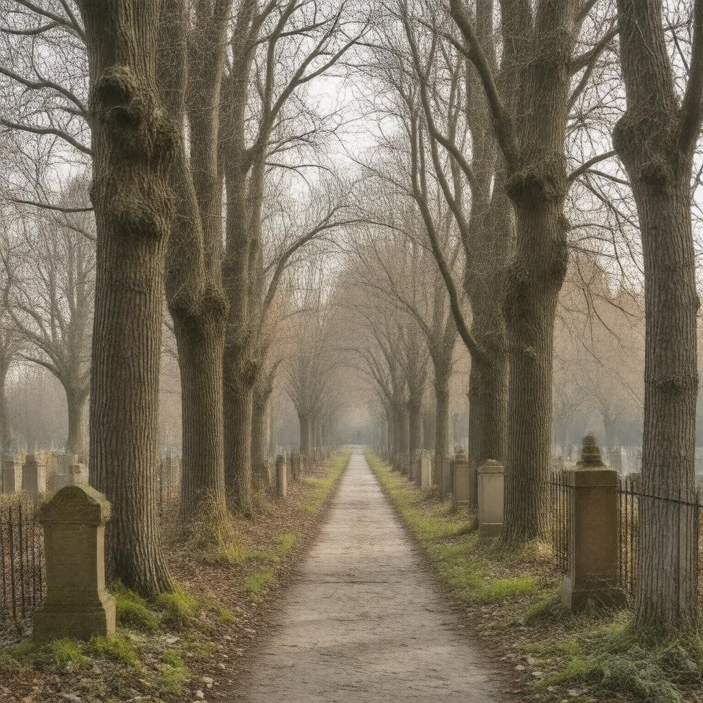 AI-created image of Dorotheenstadt Cemetery
