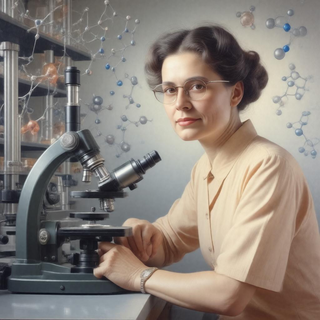 AI-created image of Dorothy Crowfoot Hodgkin