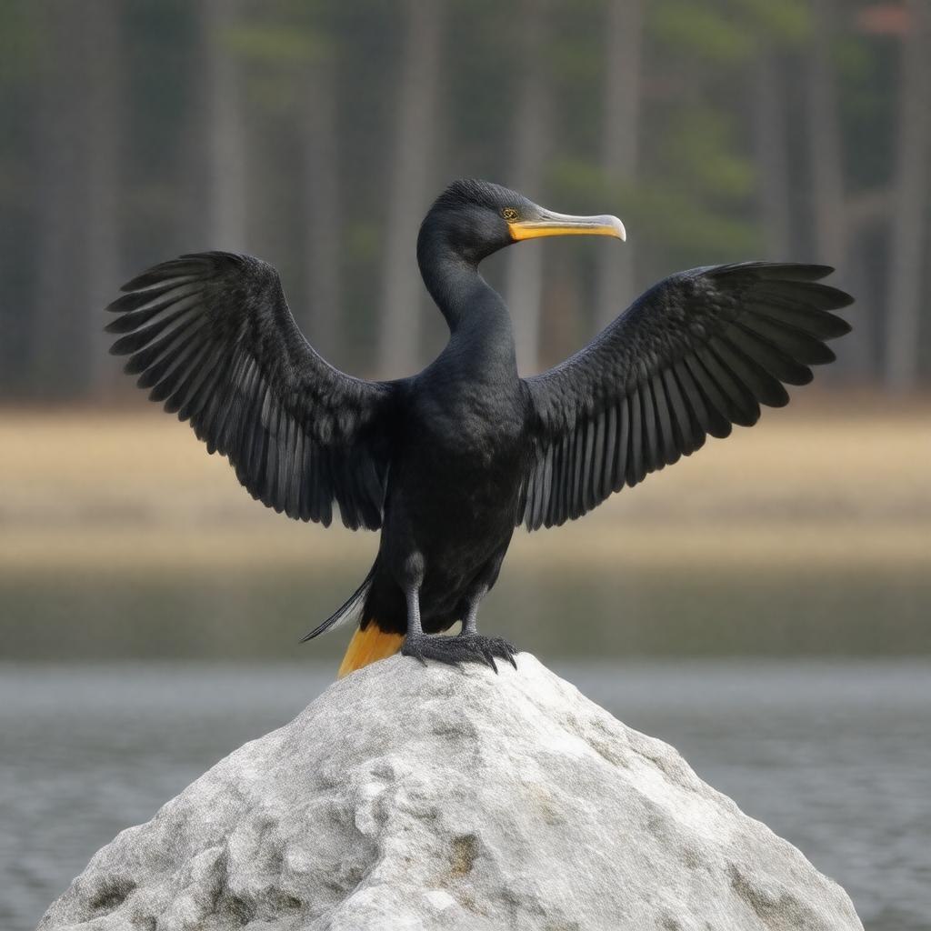 AI-created image of Double-crested cormorant