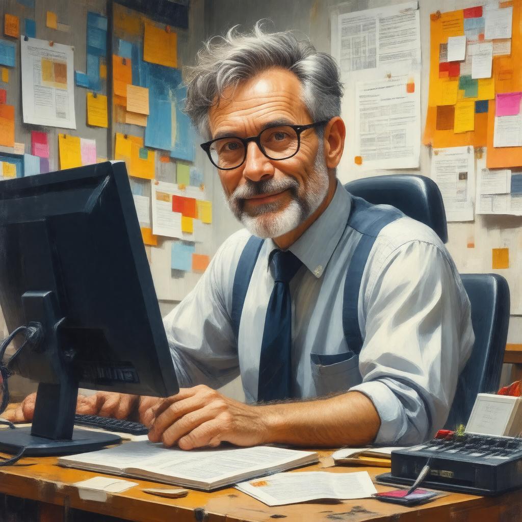 AI-created image of Douglas Adams