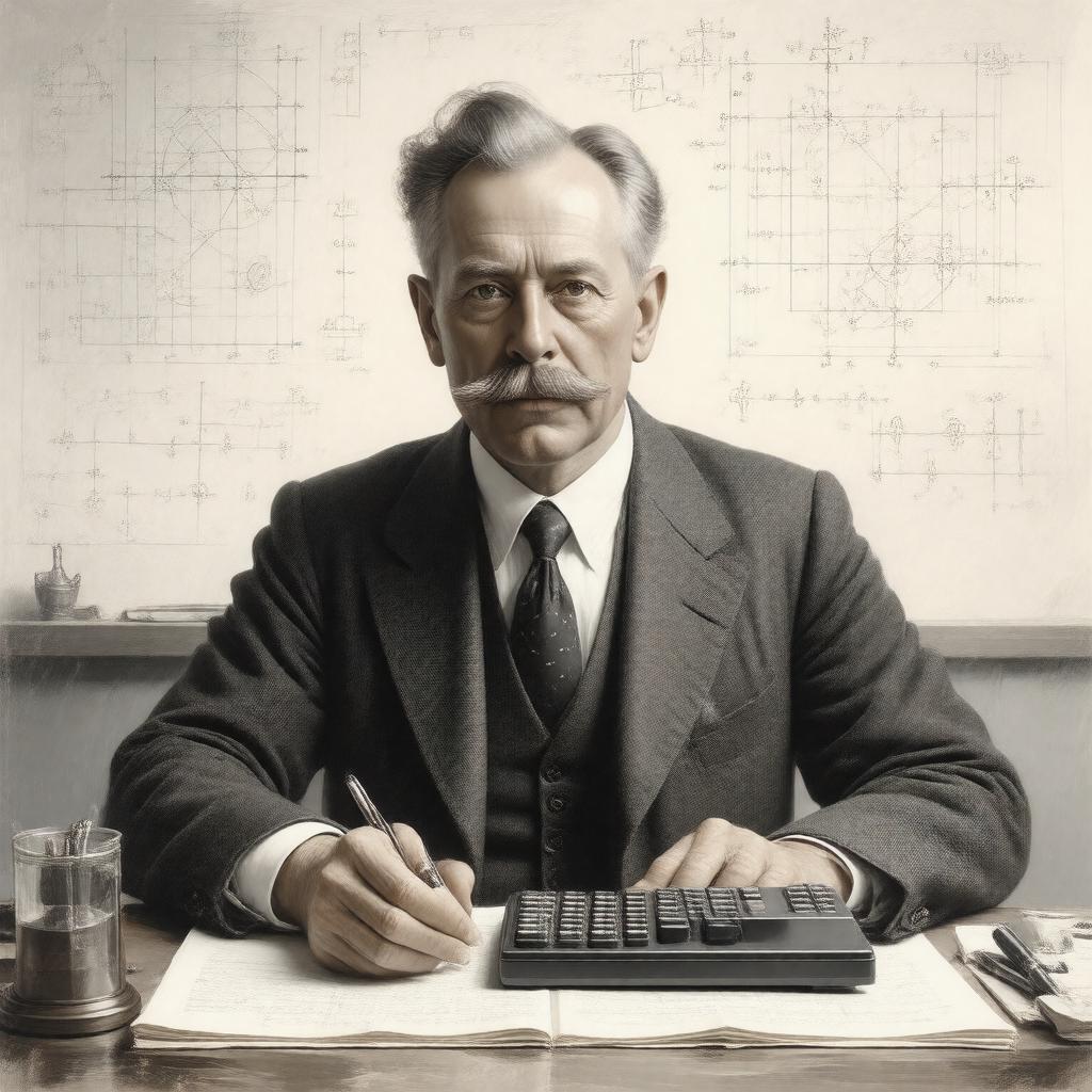 Click to view larger image AI-created image of Douglas Hartree