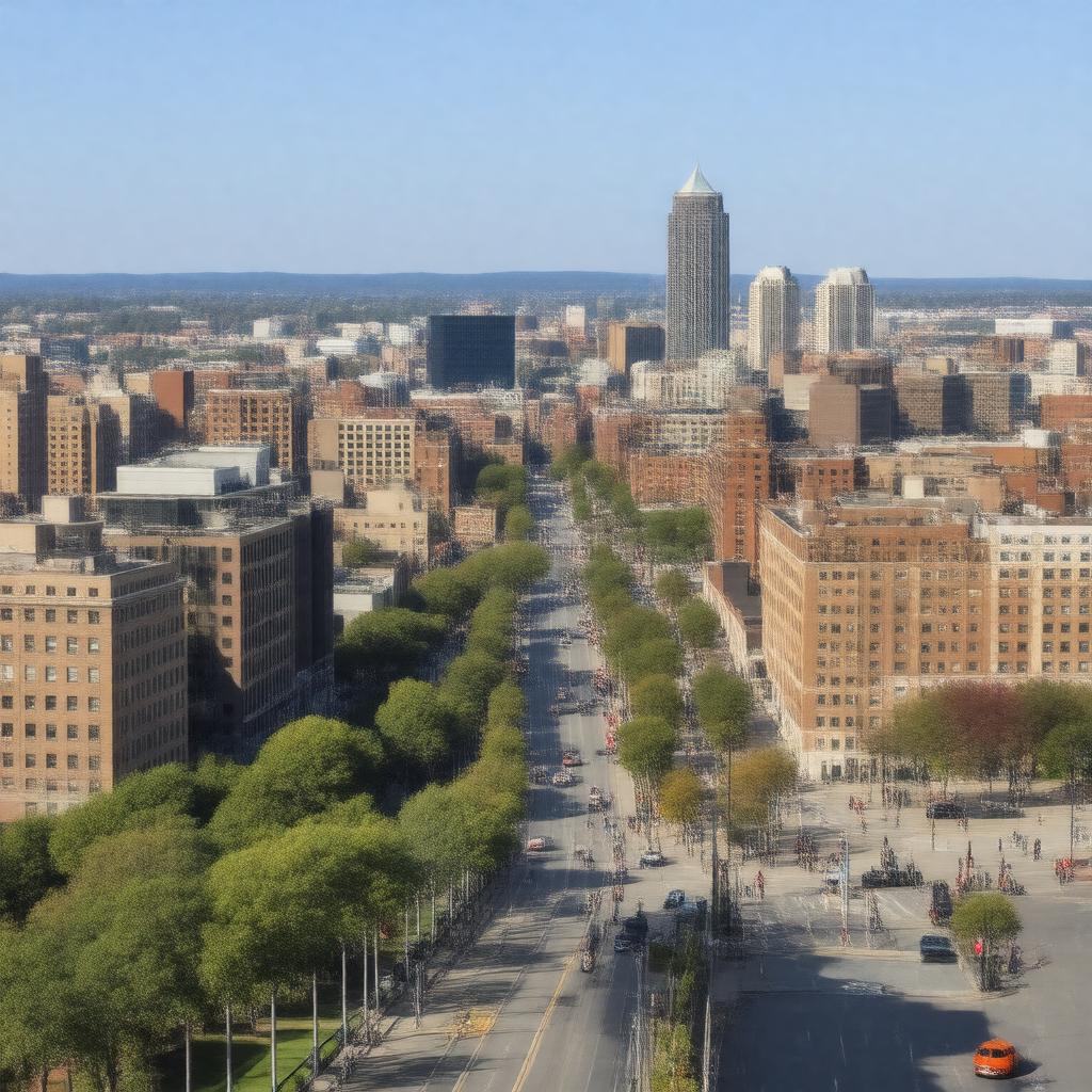 AI-created image of Downtown Baltimore