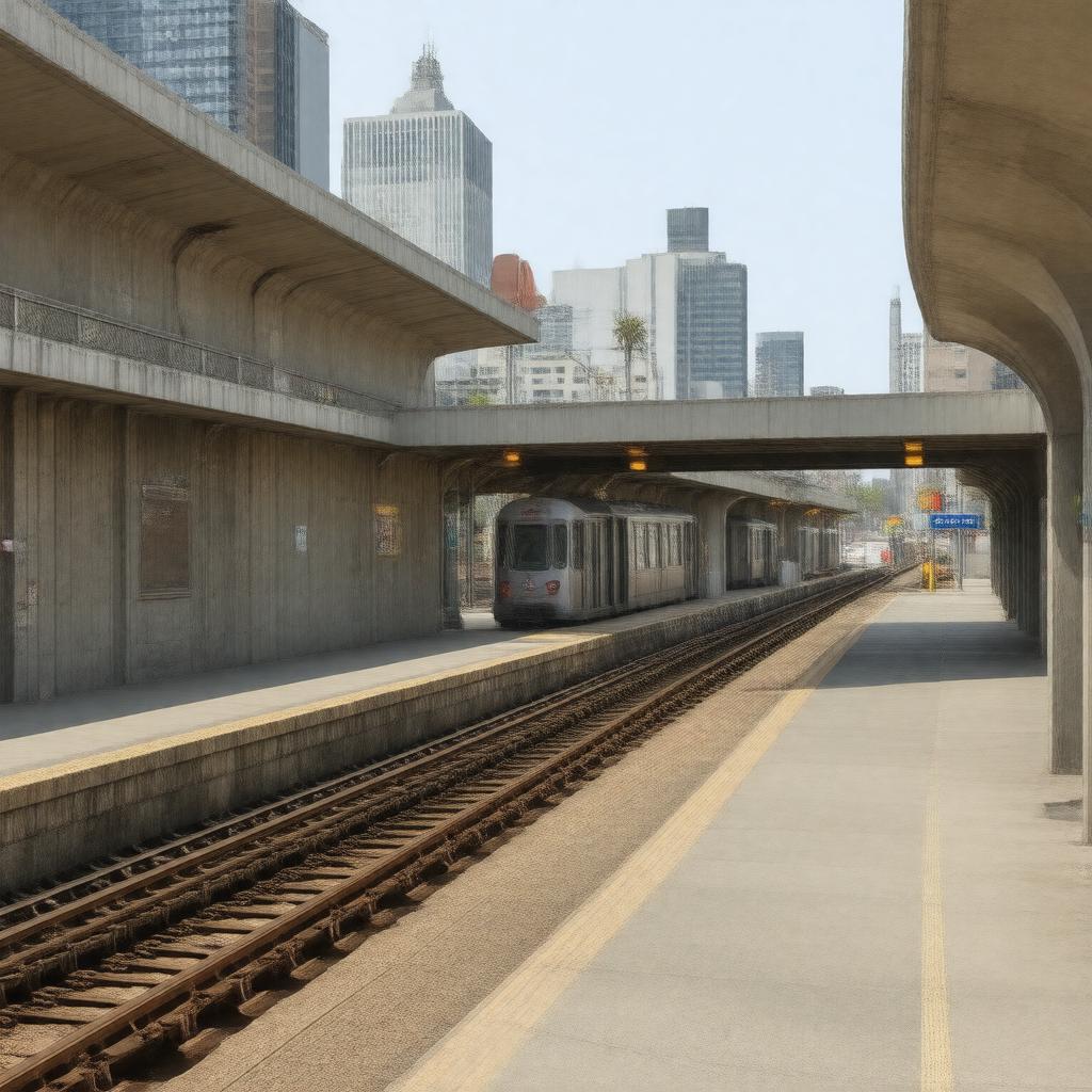 Click to view larger image AI-created image of Downtown Berkeley BART station