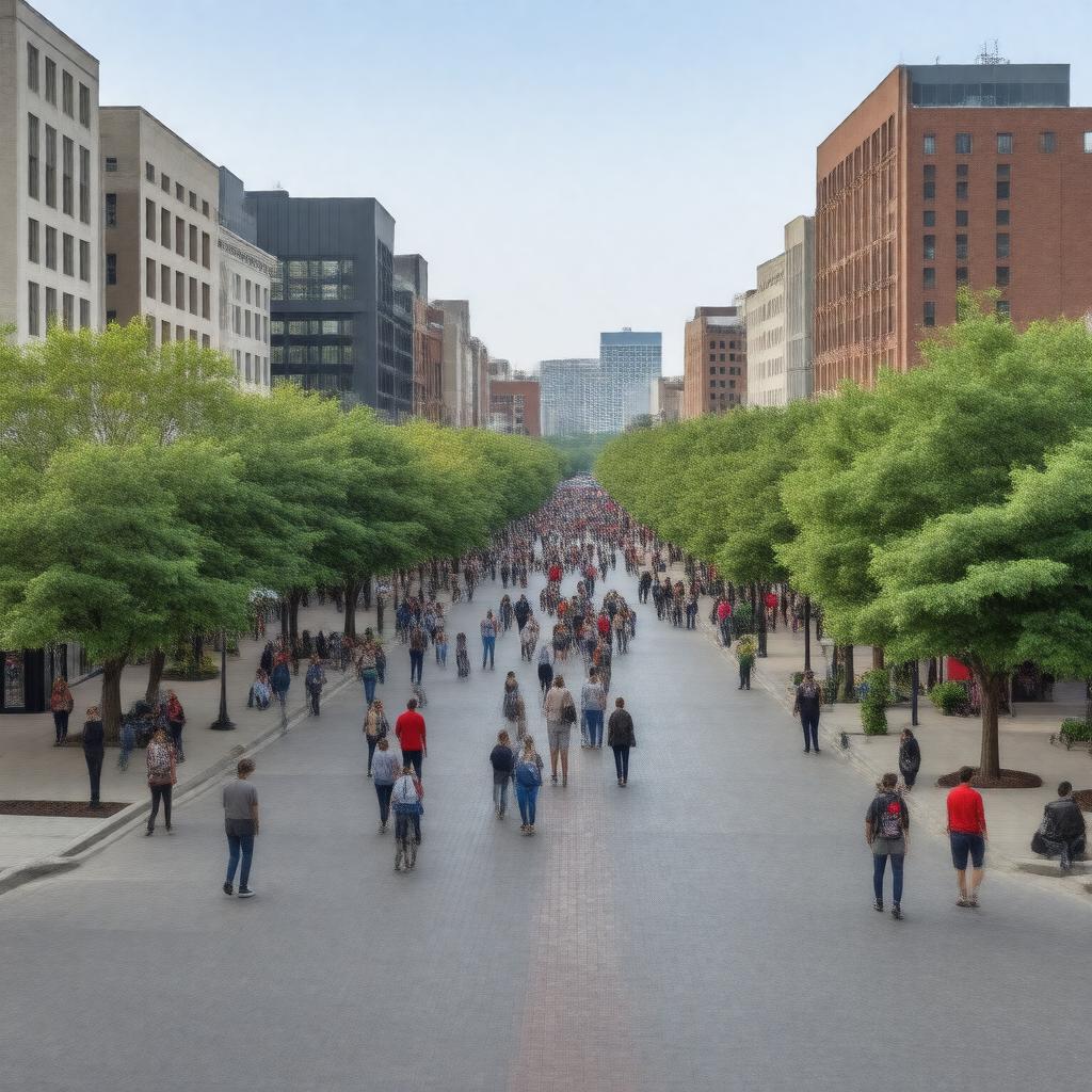 AI-created image of Downtown Columbia