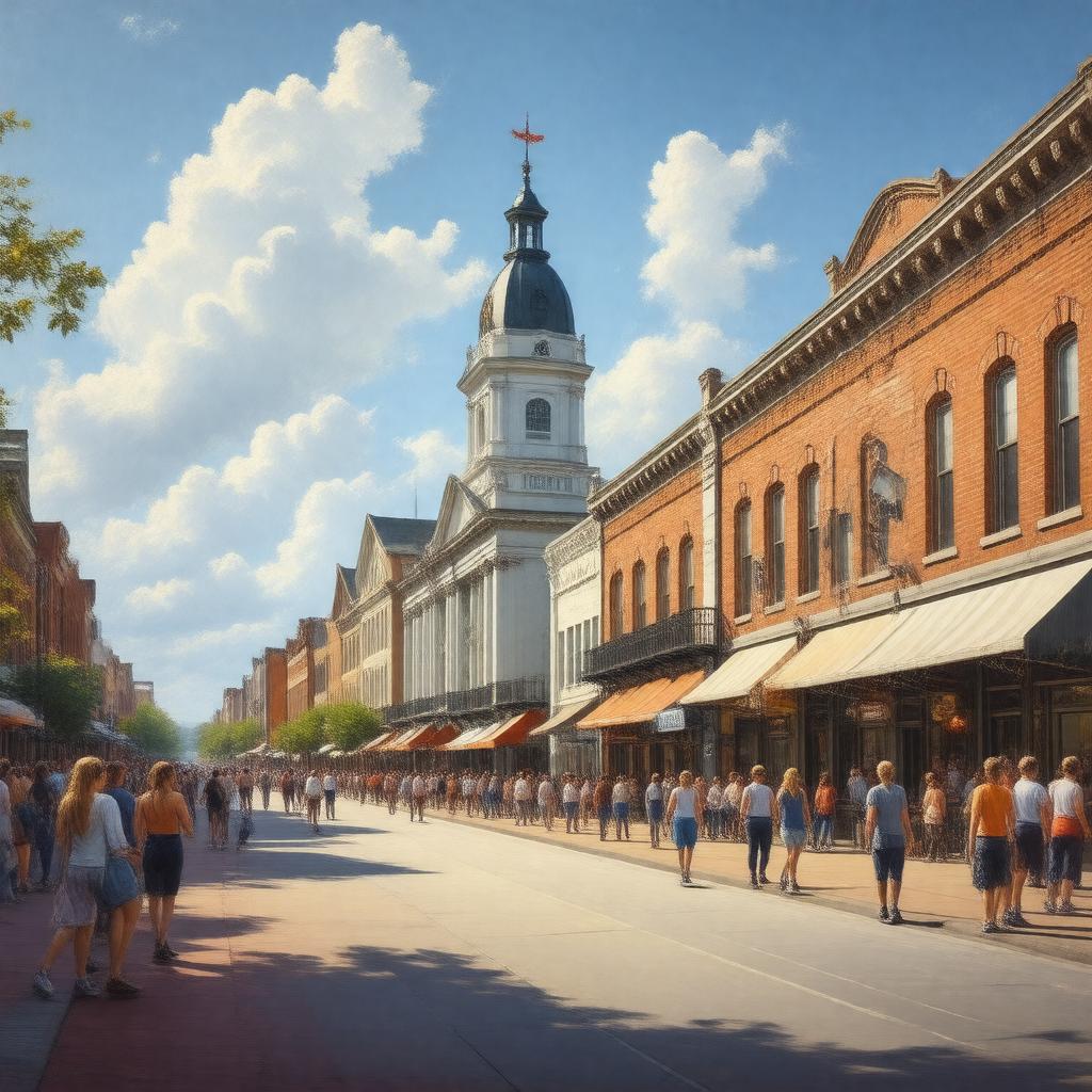 AI-created image of Downtown Columbia, Missouri