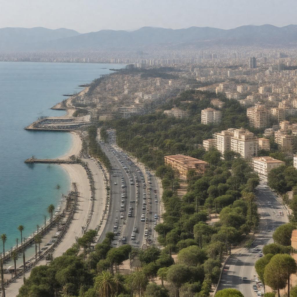 AI-created image of Downtown Haifa