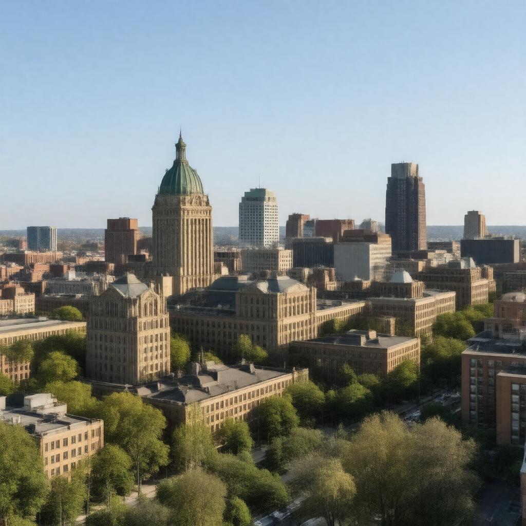 AI-created image of Downtown Hartford