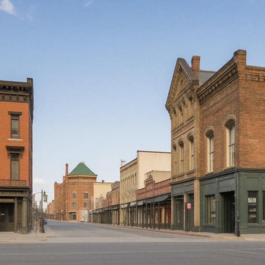 AI-created image of Downtown Laramie Historic District