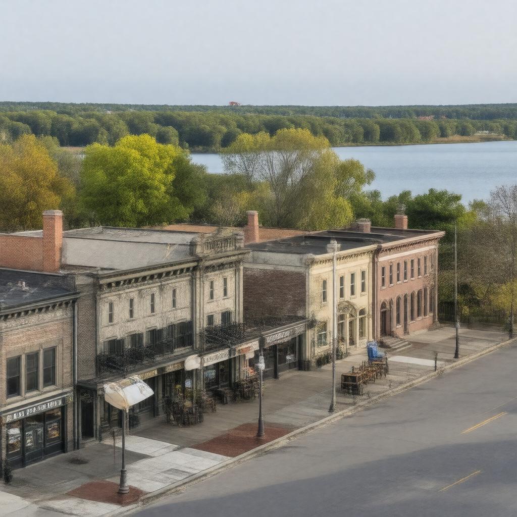 AI-created image of Downtown Wakefield