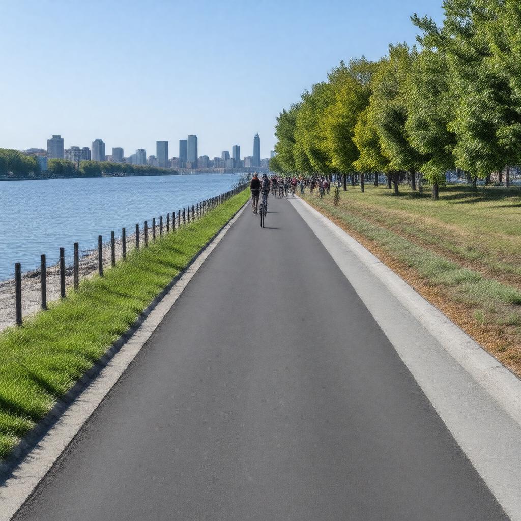 AI-created image of Dr. Paul Dudley White Bike Path