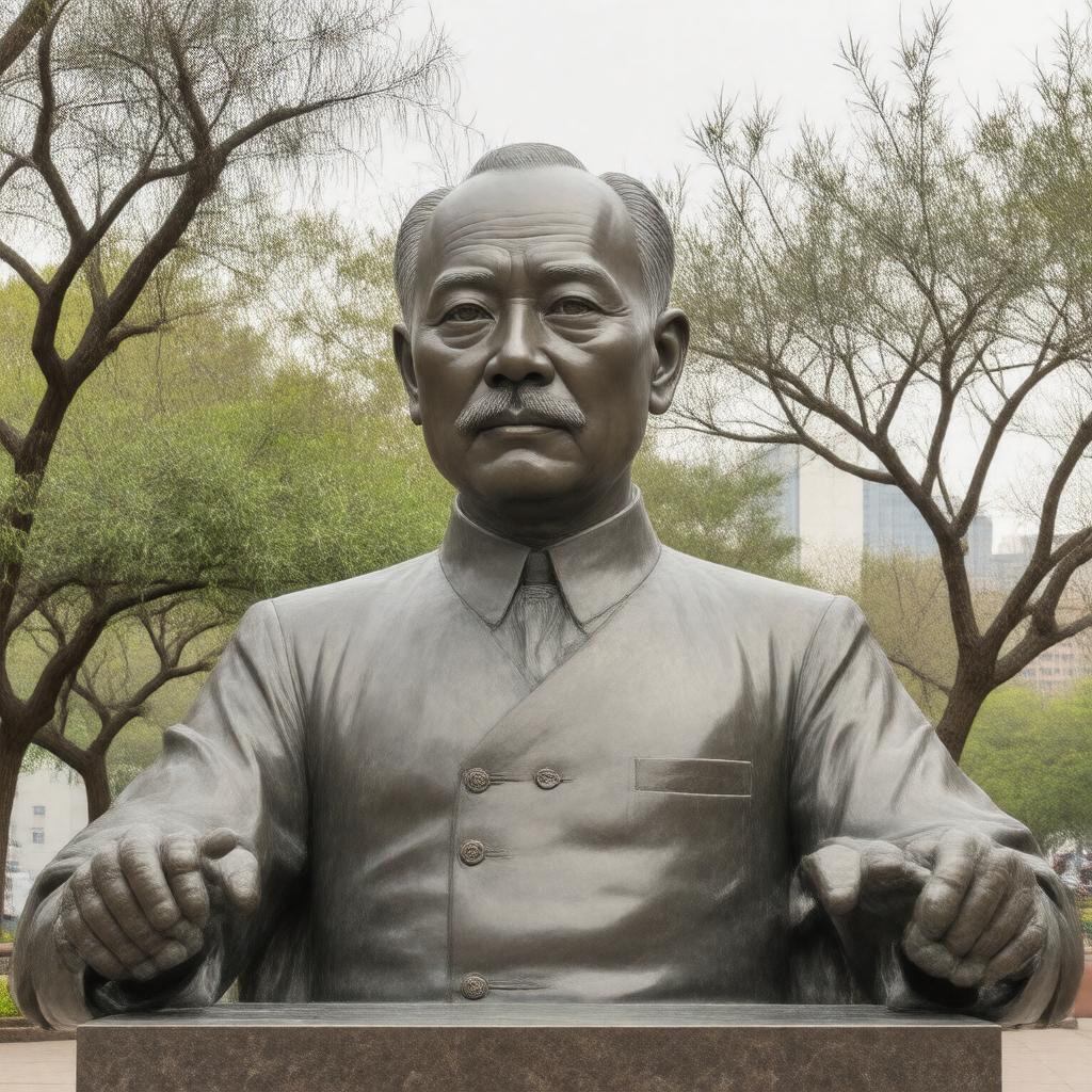 AI-created image of Dr Sun Yat-sen statue