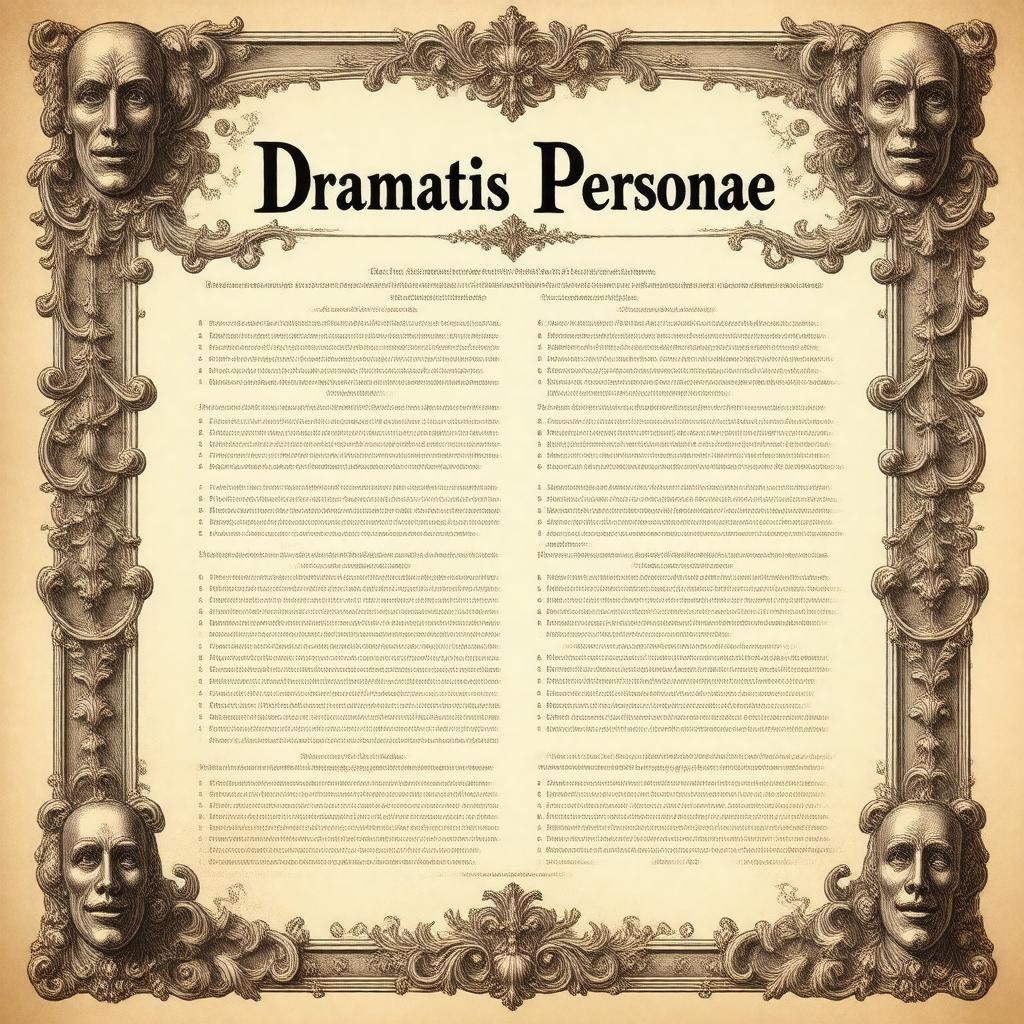 Click to view larger image AI-created image of Dramatis Personae
