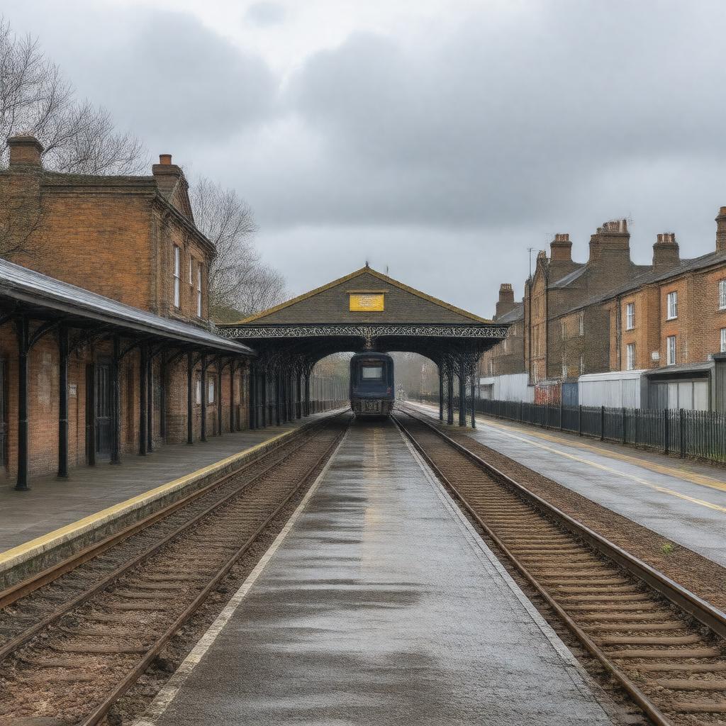 AI-created image of Drayton Park railway station