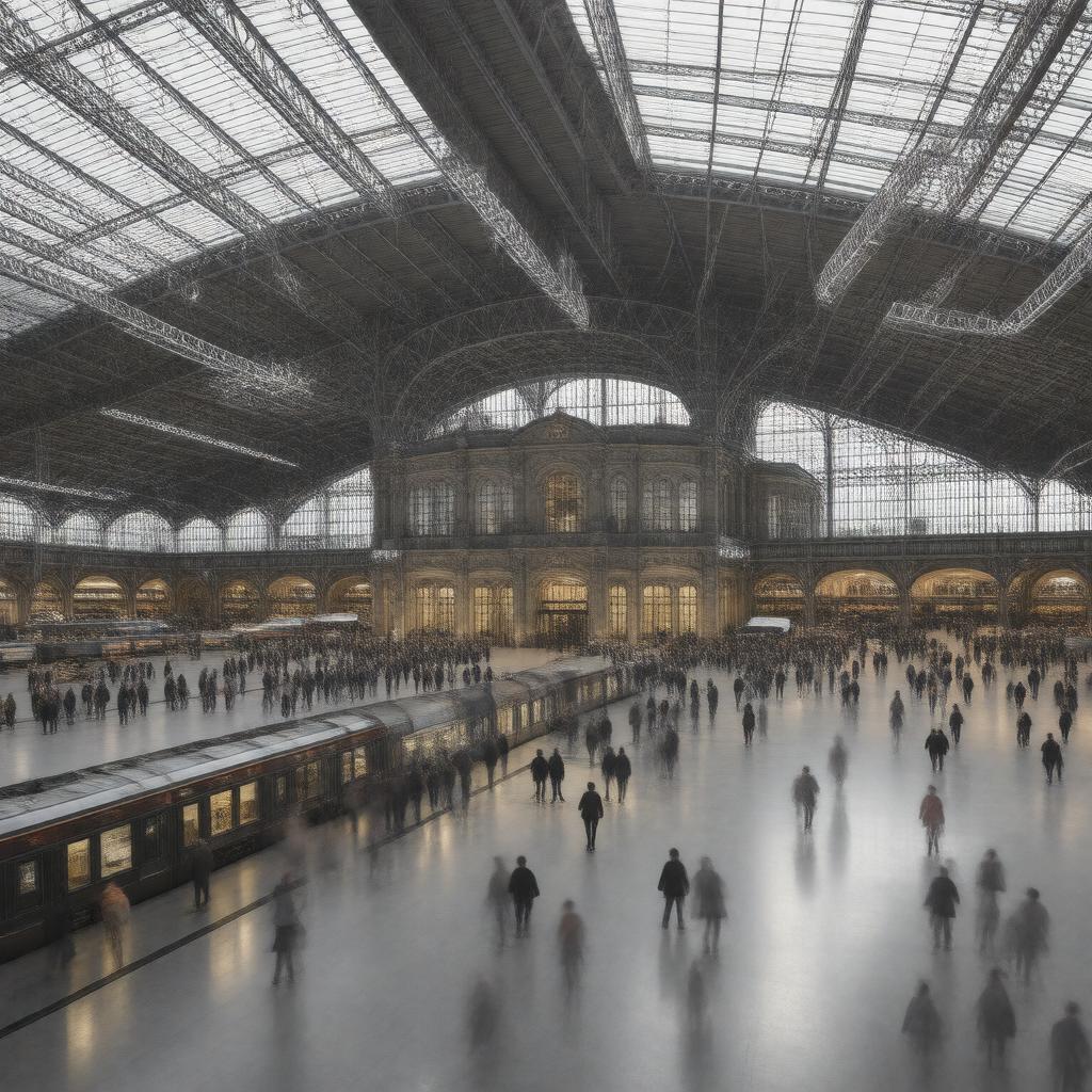 AI-created image of Dresden Hauptbahnhof
