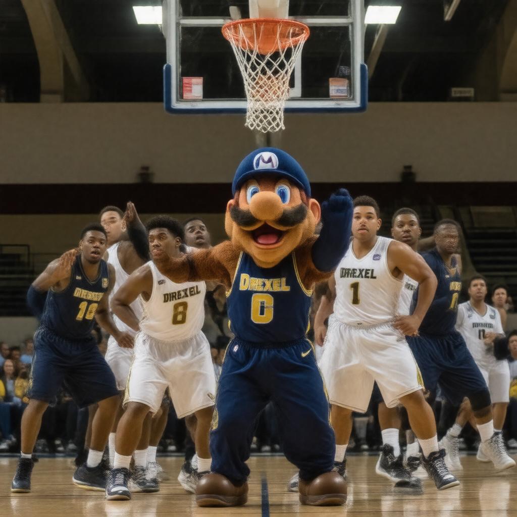 Click to view larger image AI-created image of Drexel Dragons men's basketball