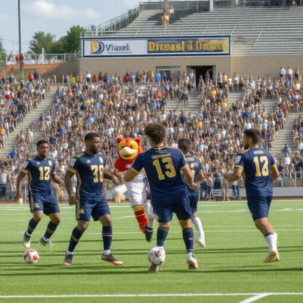 Click to view larger image AI-created image of Drexel Dragons soccer