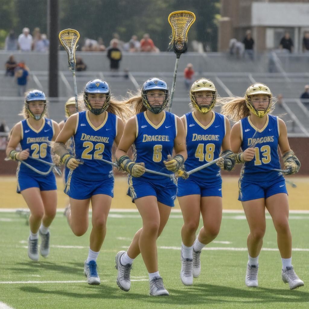 Click to view larger image AI-created image of Drexel Dragons women's lacrosse