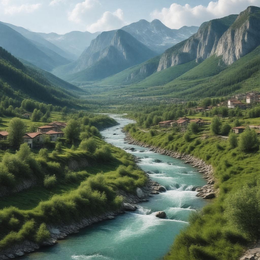 AI-created image of Drin River