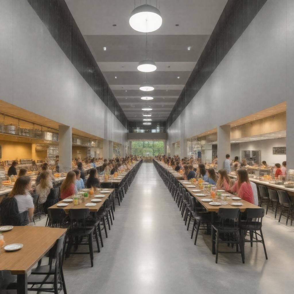 Click to view larger image AI-created image of Driscoll Dining Hall