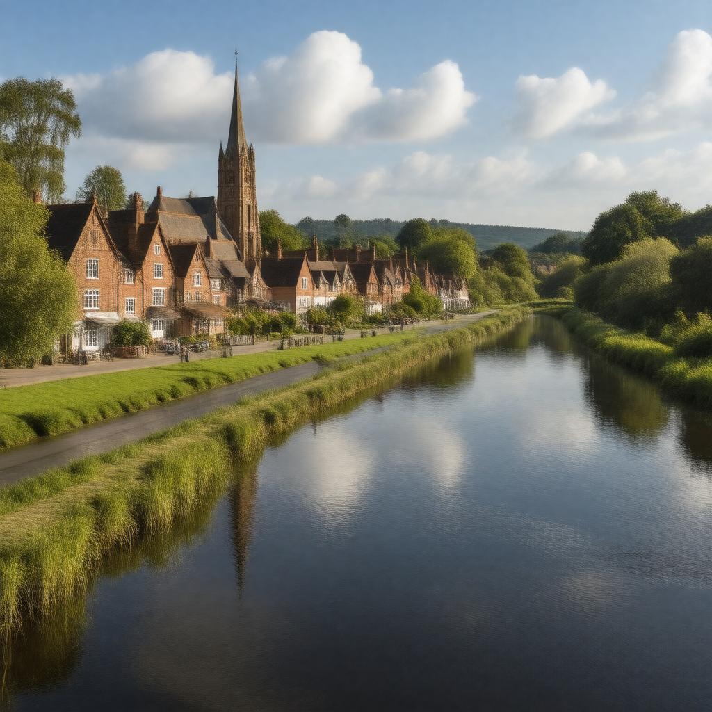 AI-created image of Droitwich, Worcestershire, England