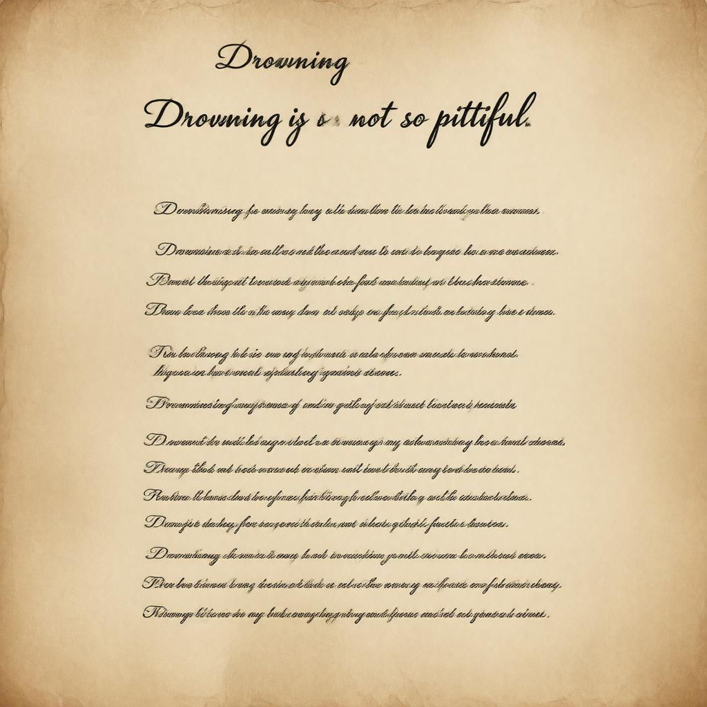 AI-created image of Drowning is not so pitiful