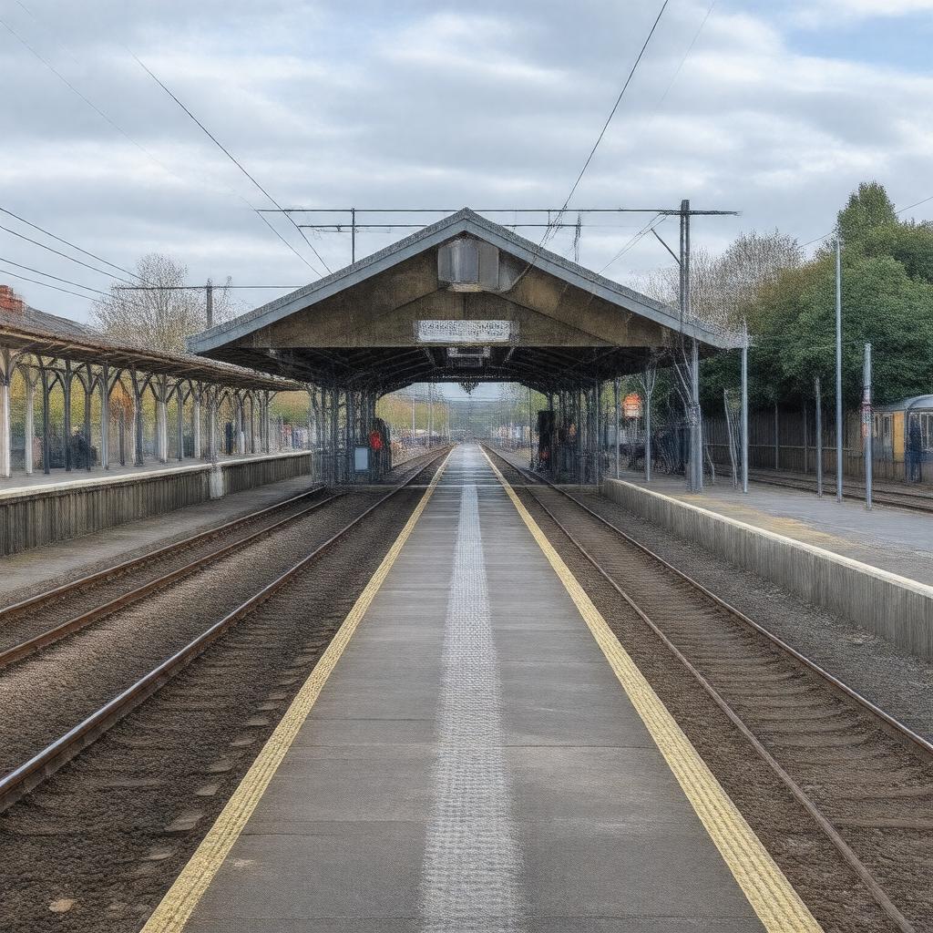 AI-created image of Drumcondra railway station